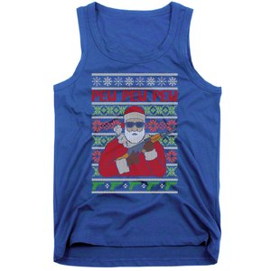 All I Want Is Guns Ugly Christmas Sweater Hunting Military Gift Tank Top