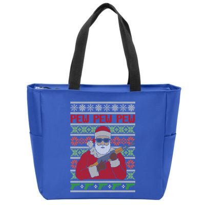 All I Want Is Guns Ugly Christmas Sweater Hunting Military Gift Zip Tote Bag