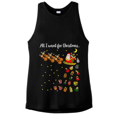 All I Want For Christmas Is D Merry Dickmas Dirty Christmas Ladies PosiCharge Tri-Blend Wicking Tank