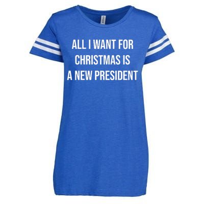 All I Want For Christmas Is A New President Enza Ladies Jersey Football T-Shirt