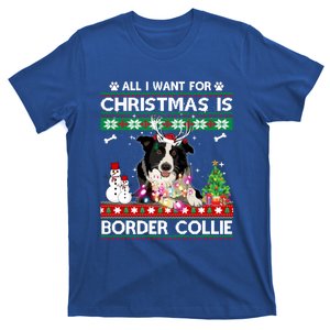 All I Want For Christmas Is Border Collie Dog Xmas Funny Gift T-Shirt