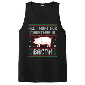 All I Want For Christmas Is Bacon Pig Ugly Christmas Sweater Gift PosiCharge Competitor Tank