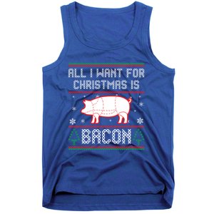 All I Want For Christmas Is Bacon Pig Ugly Christmas Sweater Gift Tank Top