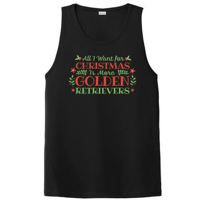 All I Want For Christmas Is More Golden Retrievers PosiCharge Competitor Tank