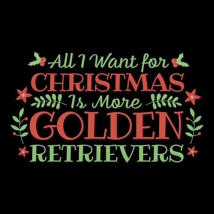 All I Want For Christmas Is More Golden Retrievers Cropped Pullover Crew