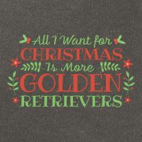 All I Want For Christmas Is More Golden Retrievers Cotton Canvas Backpack