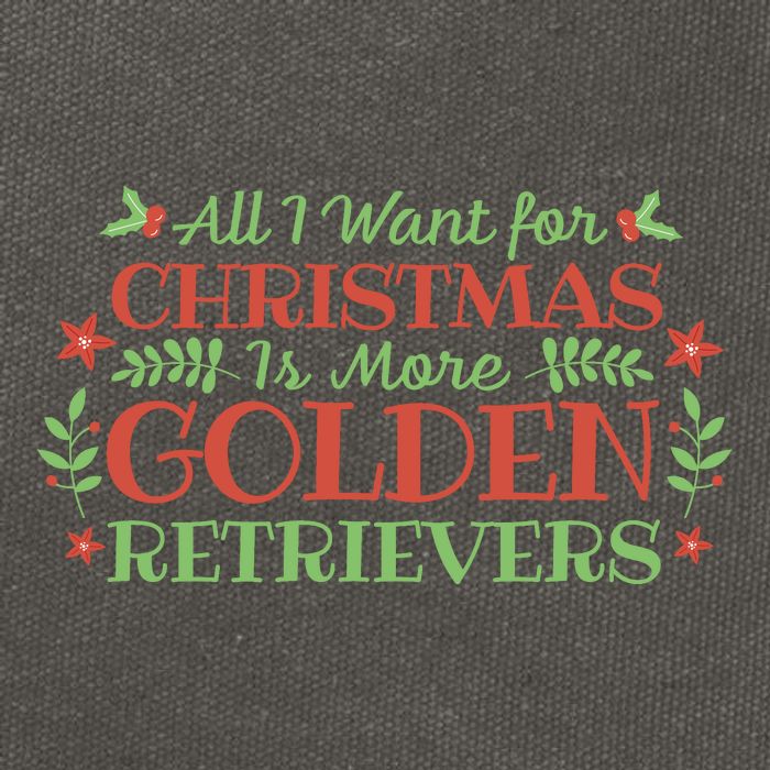 All I Want For Christmas Is More Golden Retrievers Cotton Canvas Backpack