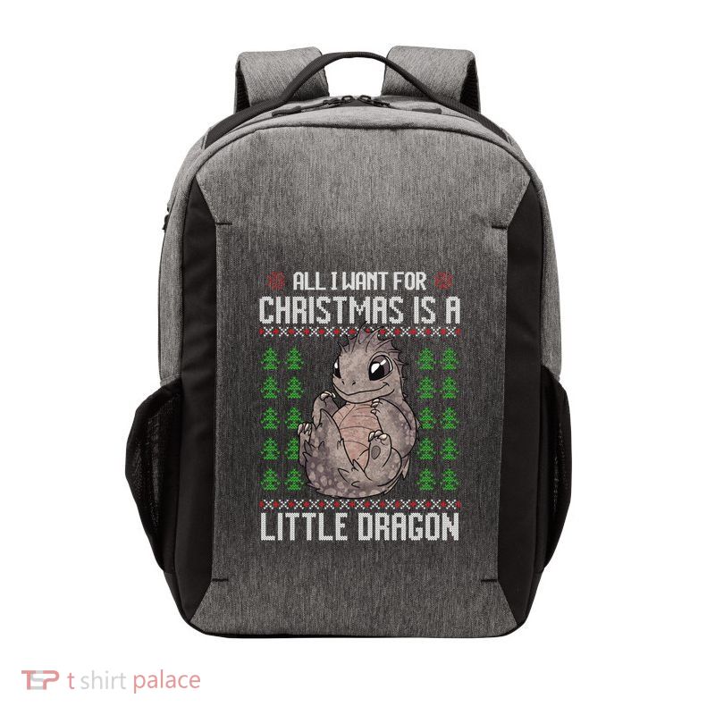 All I Want For Christmas Is A Dragon Ugly Xmas Gift Vector Backpack