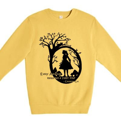 Alice In Wonderland Adventure Funny Premium Crewneck Sweatshirt