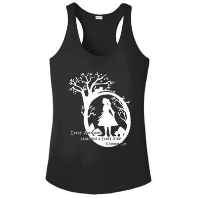 Alice In Wonderland Adventure Funny Ladies PosiCharge Competitor Racerback Tank