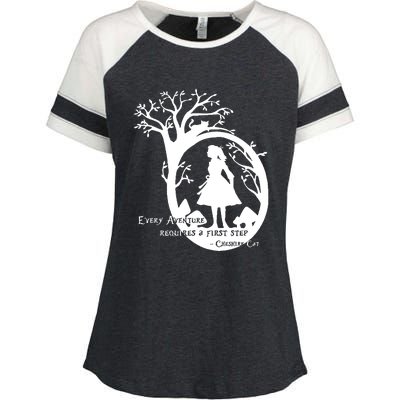 Alice In Wonderland Adventure Funny Enza Ladies Jersey Colorblock Tee