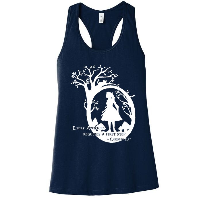 Alice In Wonderland Adventure Funny Women's Racerback Tank