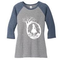 Alice In Wonderland Adventure Funny Women's Tri-Blend 3/4-Sleeve Raglan Shirt