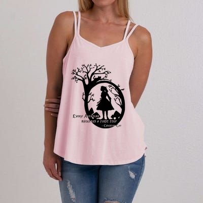 Alice In Wonderland Adventure Funny Women's Strappy Tank