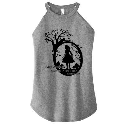 Alice In Wonderland Adventure Funny Women’s Perfect Tri Rocker Tank