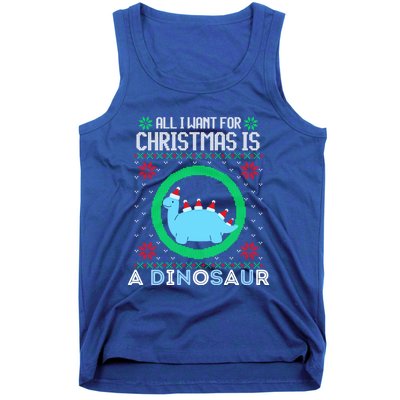 All I Want For Christmas Is A Dinosaur Fun Xmas Ugly Sweater Gift Tank Top