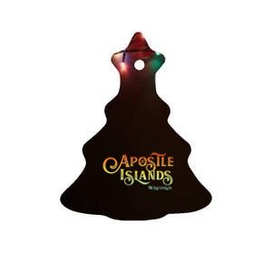 Apostle Islands Wisconsin Tourist Souvenir Gift Ceramic Tree Ornament