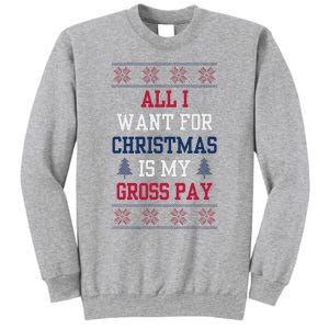 All I Want For Christmas Is My Gross Pay Joke Sweatshirt