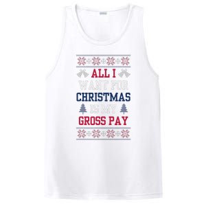 All I Want For Christmas Is My Gross Pay Joke PosiCharge Competitor Tank