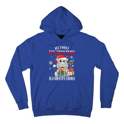 All I Want For Christmas Is A Hippopotamus Xmas Hippo Cool Gift Hoodie