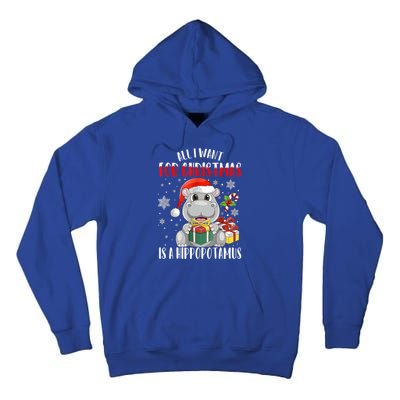 All I Want For Christmas Is A Hippopotamus Xmas Hippo Cool Gift Tall Hoodie