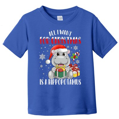 All I Want For Christmas Is A Hippopotamus Xmas Hippo Cool Gift Toddler T-Shirt