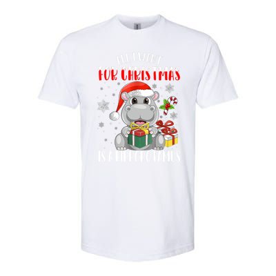 All I Want For Christmas Is A Hippopotamus Xmas Hippo Cool Gift Softstyle CVC T-Shirt