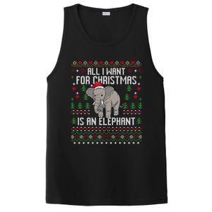 All I Want For Christmas Is An Elephant Ugly Xmas PosiCharge Competitor Tank