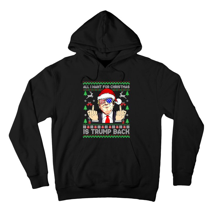 All I Want For Christmas Is Trump Back 2024 Ugly Xmas Hoodie