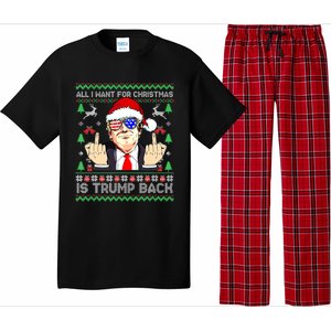 All I Want For Christmas Is Trump Back 2024 Ugly Xmas Pajama Set