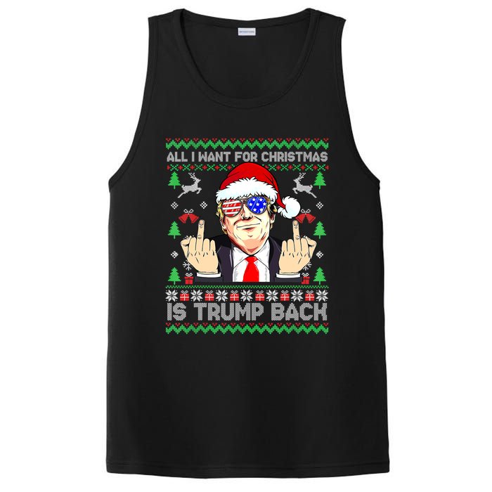 All I Want For Christmas Is Trump Back 2024 Ugly Xmas PosiCharge Competitor Tank