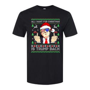 All I Want For Christmas Is Trump Back 2024 Ugly Xmas Softstyle CVC T-Shirt