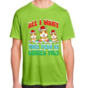 All I Want This Year Is Guinea Pig Wearing Christmas Hat Great Gift Adult ChromaSoft Performance T-Shirt