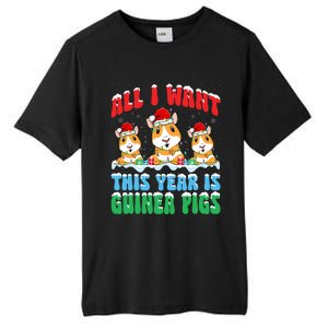 All I Want This Year Is Guinea Pig Wearing Christmas Hat Great Gift Tall Fusion ChromaSoft Performance T-Shirt