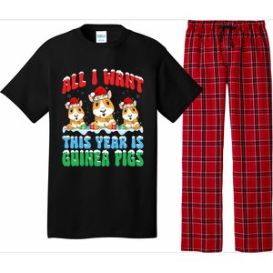 All I Want This Year Is Guinea Pig Wearing Christmas Hat Great Gift Pajama Set