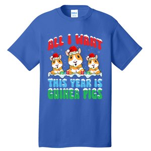 All I Want This Year Is Guinea Pig Wearing Christmas Hat Great Gift Tall T-Shirt