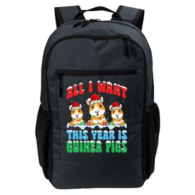 All I Want This Year Is Guinea Pig Wearing Christmas Hat Great Gift Daily Commute Backpack