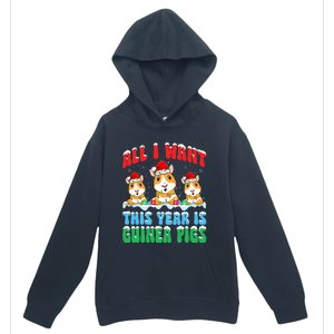 All I Want This Year Is Guinea Pig Wearing Christmas Hat Great Gift Urban Pullover Hoodie