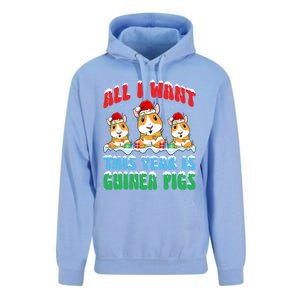 All I Want This Year Is Guinea Pig Wearing Christmas Hat Great Gift Unisex Surf Hoodie