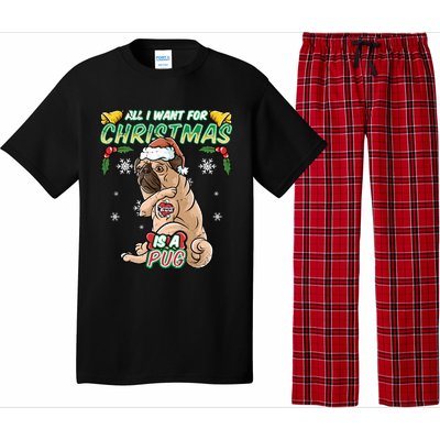 All I Want For Christmas Is A Pug Santa Claus Santa Claus Gift Pajama Set