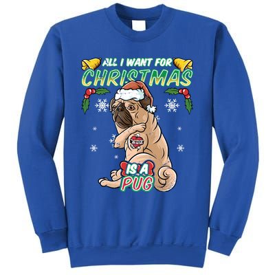 All I Want For Christmas Is A Pug Santa Claus Santa Claus Gift Sweatshirt