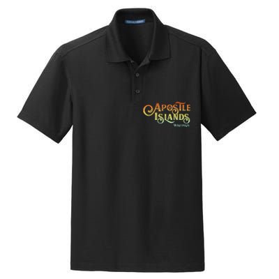 Apostle Islands Wisconsin Tourist Souvenir Gift Dry Zone Grid Polo