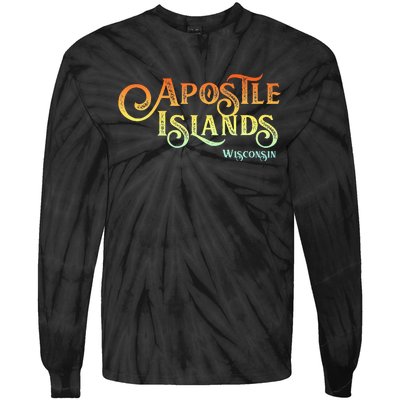 Apostle Islands Wisconsin Tourist Souvenir Gift Tie-Dye Long Sleeve Shirt