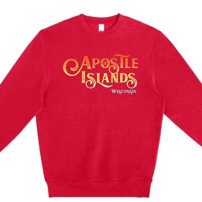 Apostle Islands Wisconsin Tourist Souvenir Gift Premium Crewneck Sweatshirt