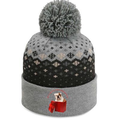 All I Want For Christmas English Bulldog Funny Gift The Baniff Cuffed Pom Beanie