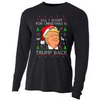 All I Want For Christmas Is Trump Back 2024 Ugly Sweater Cooling Performance Long Sleeve Crew