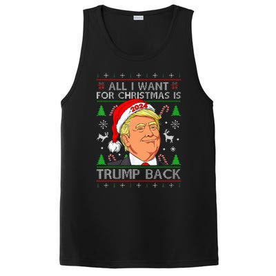 All I Want For Christmas Is Trump Back 2024 Ugly Sweater PosiCharge Competitor Tank