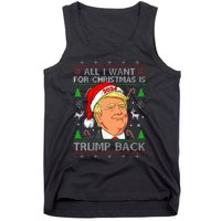 All I Want For Christmas Is Trump Back 2024 Ugly Sweater Tank Top