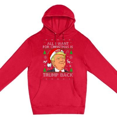 All I Want For Christmas Is Trump Back 2024 Ugly Sweater Premium Pullover Hoodie