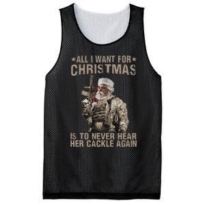 All I Want For Christmas Is To Never Hear Her Cackle Again Mesh Reversible Basketball Jersey Tank